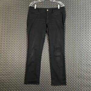 MIH Jeans Paris Mid Rise Cropped Slim‎ Leg Black Women's Size 30 Stretch